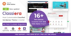 Classiera v4.0.28 – Classified Ads WordPress Theme